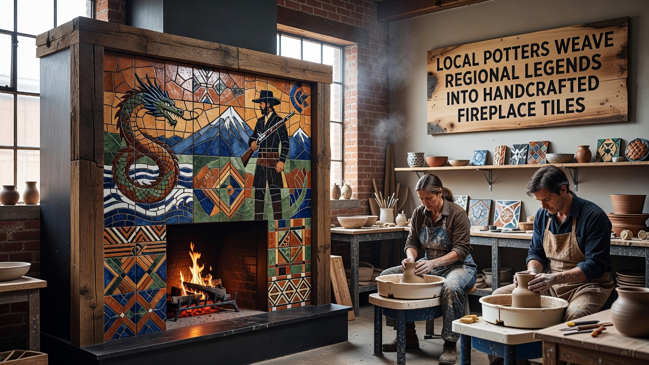 Local Potters Weave Regional Legends into Handcrafted Fireplace Tiles